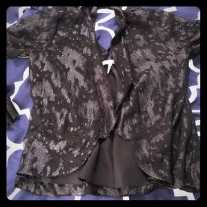 BCBG light jacket w/ metallic cut out back detail